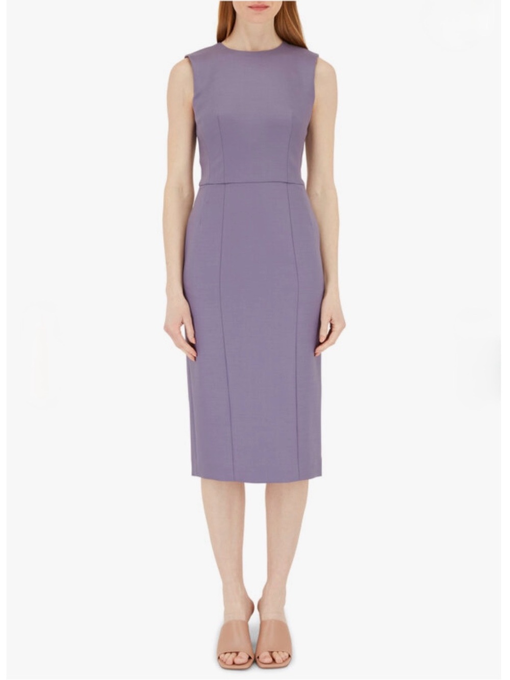 $1,690 Adam Lippes Sleeveless Sheath Dress in Dusty Lavender size 0 EUC